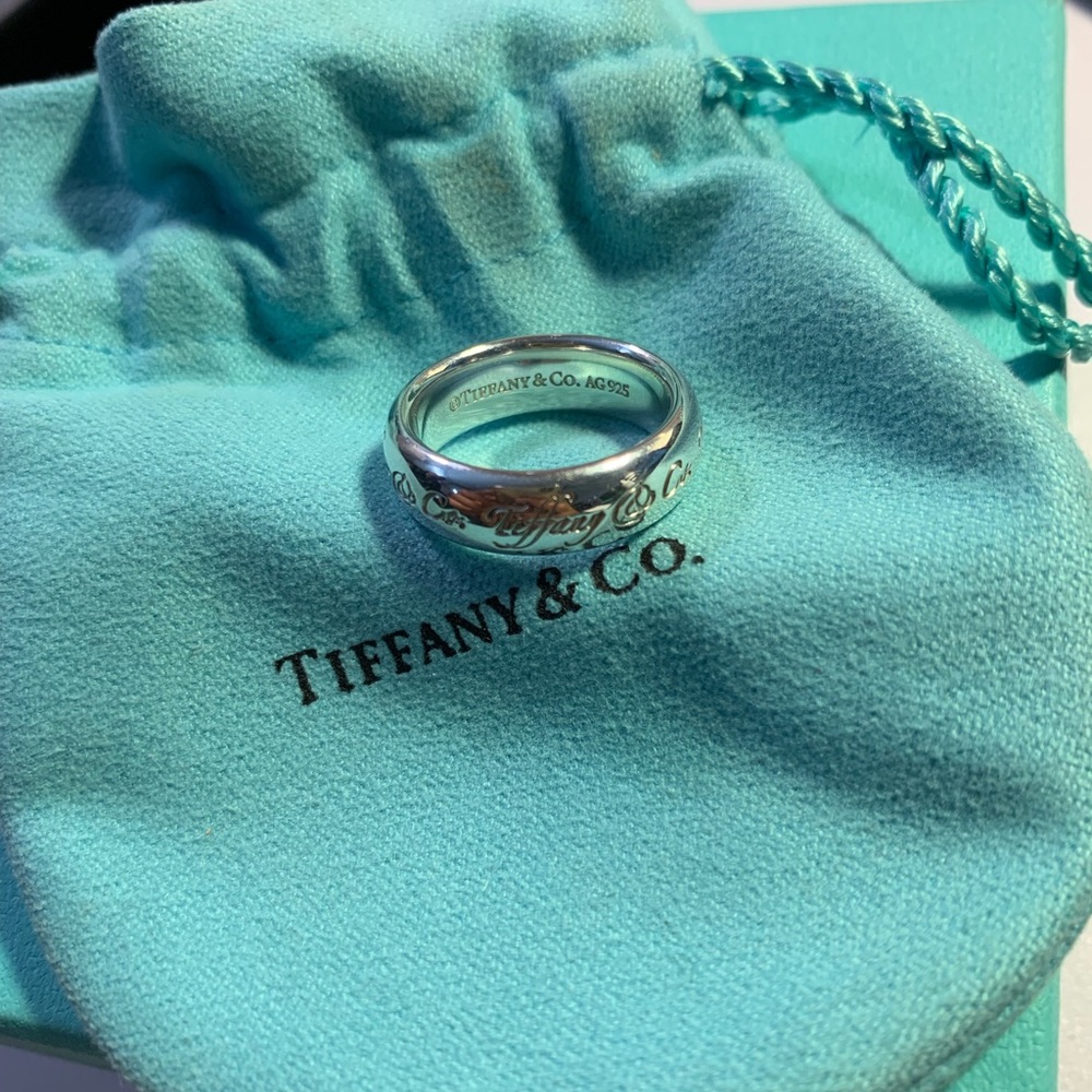 Retired Tiffany & Co. inscribed silver ring